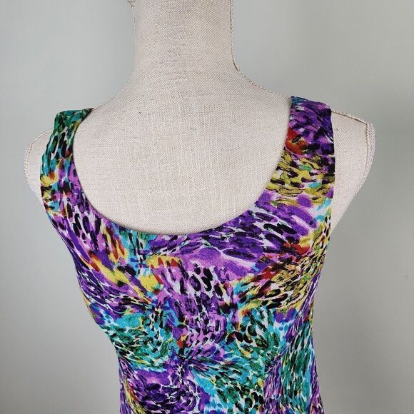 SPENCE MULTI COLORED GEO DESIGN SLEVELESS TOP SIZE SMALL - Picture 5 of 6